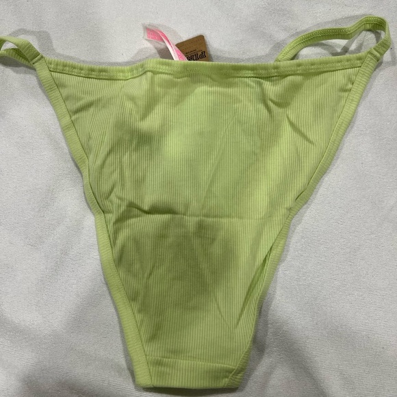 NEW NIP VS PINK victoria secret bikini panty underwear XL green lime pear - Picture 2 of 6